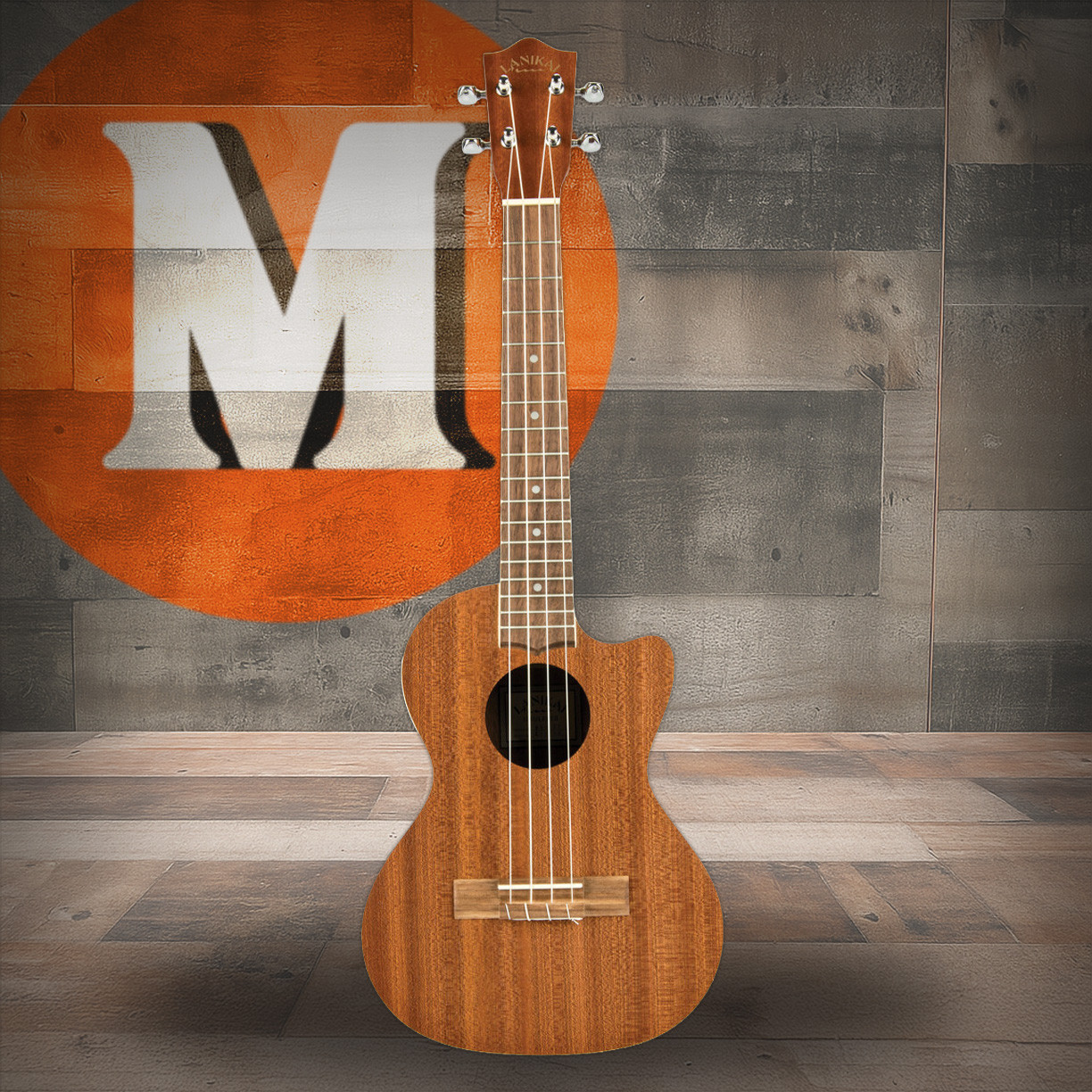 Lanikai Mahogany Tenor Cutaway A/E Ukulele w/ Kula Preamp (MA-CET) | Musician Madness
