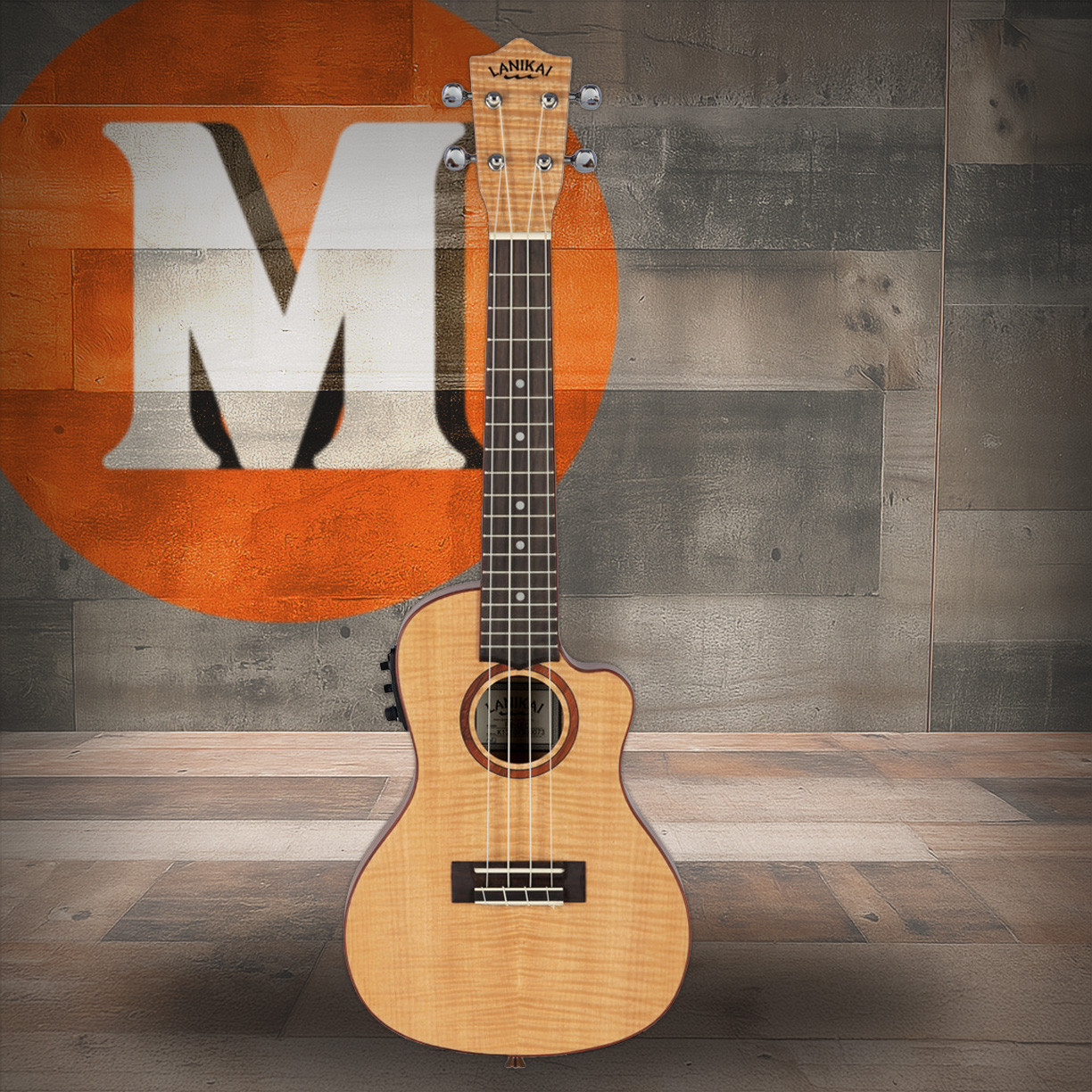 Lanikai Flame Maple Concert Cutaway A/E Ukulele w/ Kula Preamp (FM-CEC) | Musician Madness