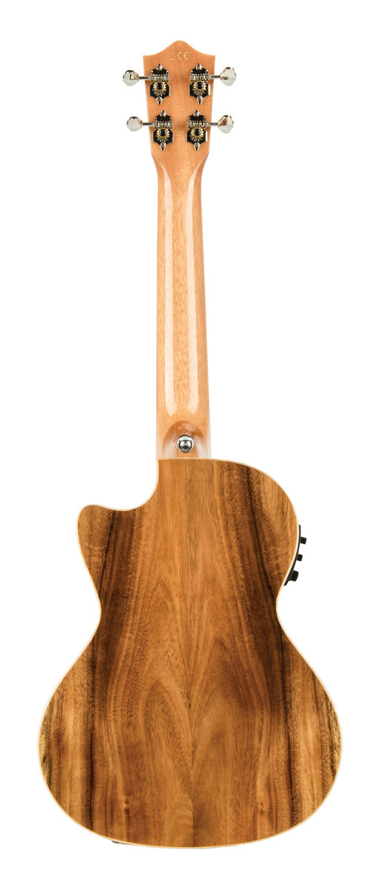 The Lanikai ACS-CET Tenor Ukulele features an all-solid acacia top, back, and sides for beautifully warm, full-bodied tone with excellent sustain. Its cutaway design enables easy access to higher frets, while the FishmanÃ‚Â® Kula preamp with built-in tuner provides clean, natural amplified sound. With elegant binding, premium hardware, and smooth playability, this uke is ideal for dedicated players and performers.