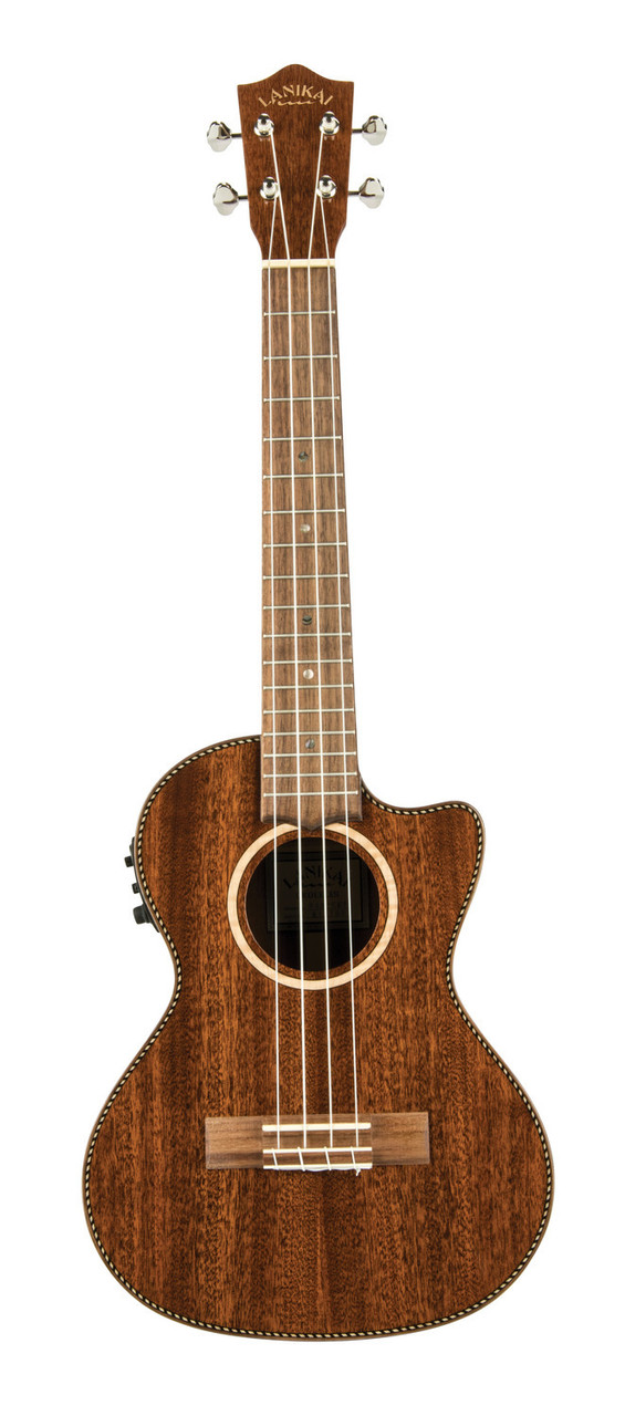 The Lanikai MAS-CET Tenor Ukulele features all-solid mahogany construction, providing warm, rich tone with excellent sustain and balance. The cutaway body offers improved access to higher frets, while the FishmanÃ‚Â® Kula preamp with built-in tuner ensures clear, natural amplified sound. Designed for serious players, this model offers professional build quality and refined tonal character.