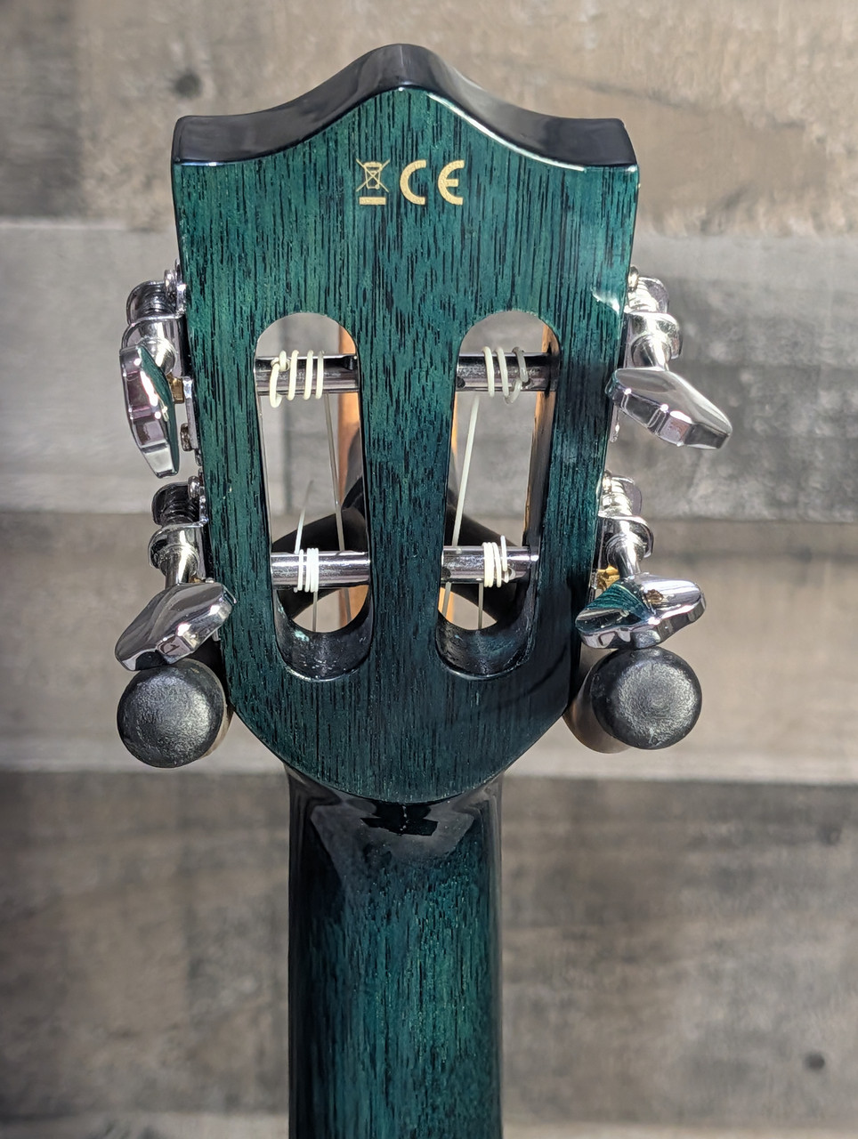 Lanikai Quilted Maple Blue Stain Tenor Cutaway A/E Ukulele w/ Kula Preamp (QM-BLCET) | Musician Madness