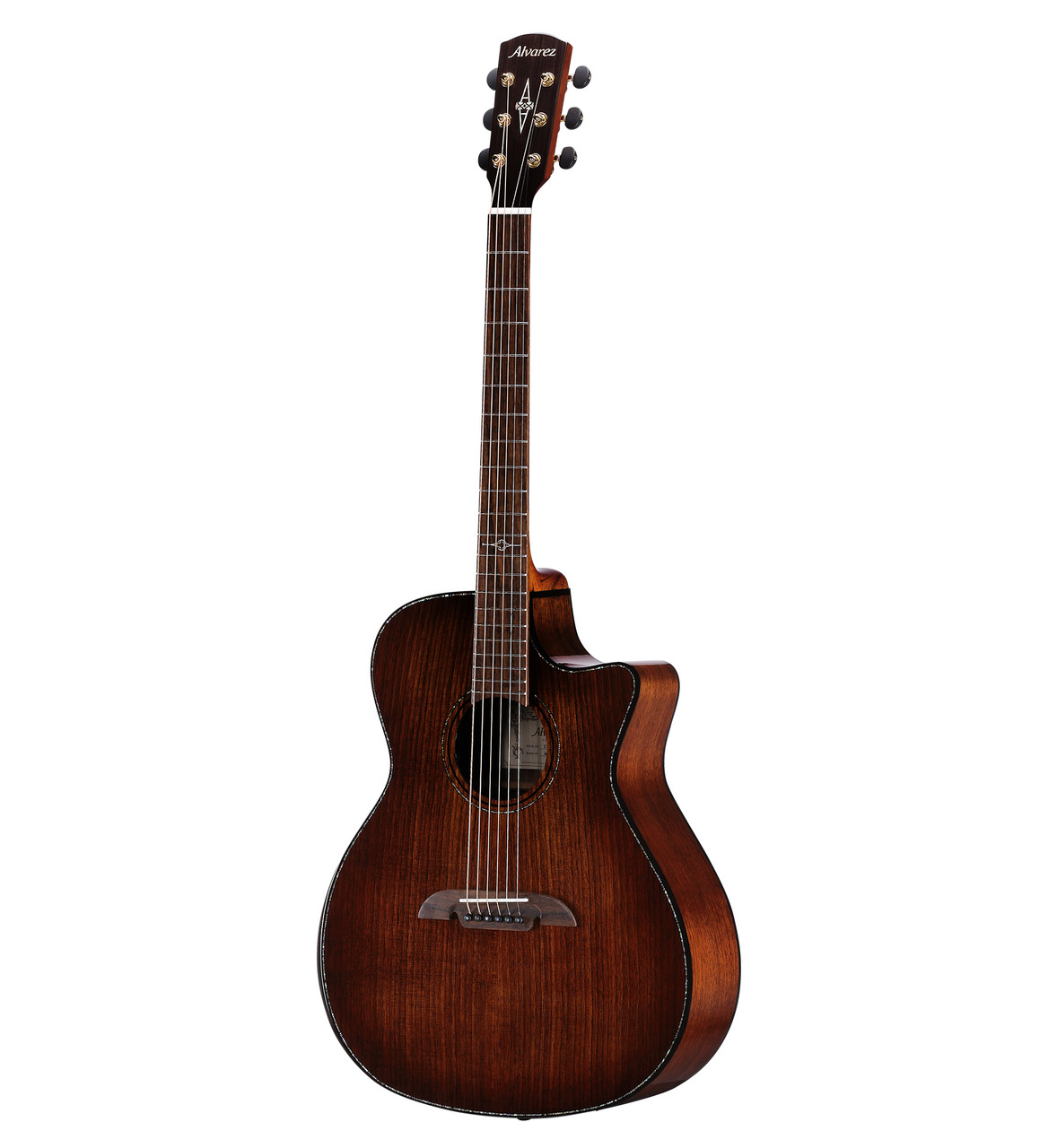 Alvarez Masterworks Grand Aduitorium All Solid AE. Walnut w/Cutaway & Bevel Armrest