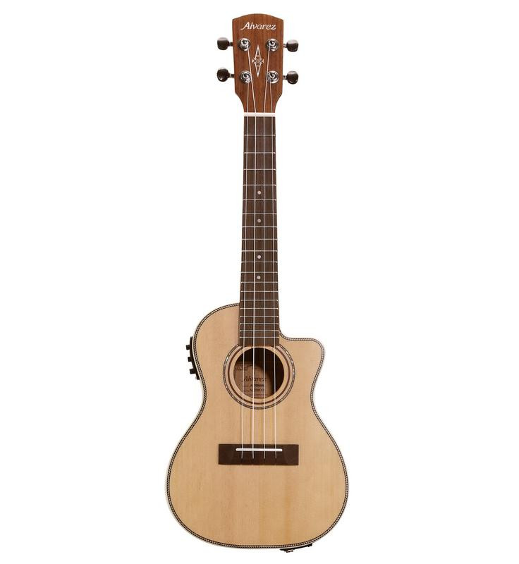 Alvarez Artist AU70WCCE Concert Acoustic-Electric Ukulele featuring a cutaway design, warm tonal woods, sleek Artist Series craftsmanship, and built-in EQ and tuner for studio and live performance.