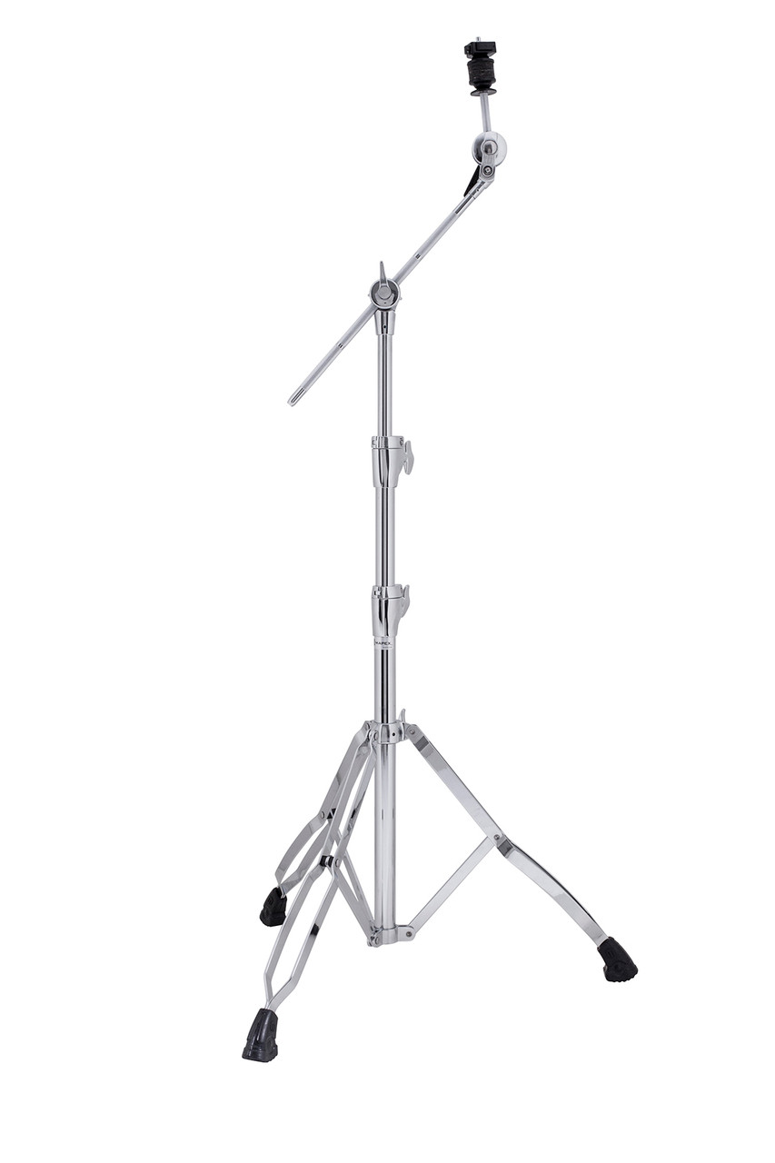 Mapex Armory 800 Boom Cymbal Stand (B800) - heavy-duty double-braced boom stand with locking tilter, adjustable arm, and durable chrome hardware for professional drummers