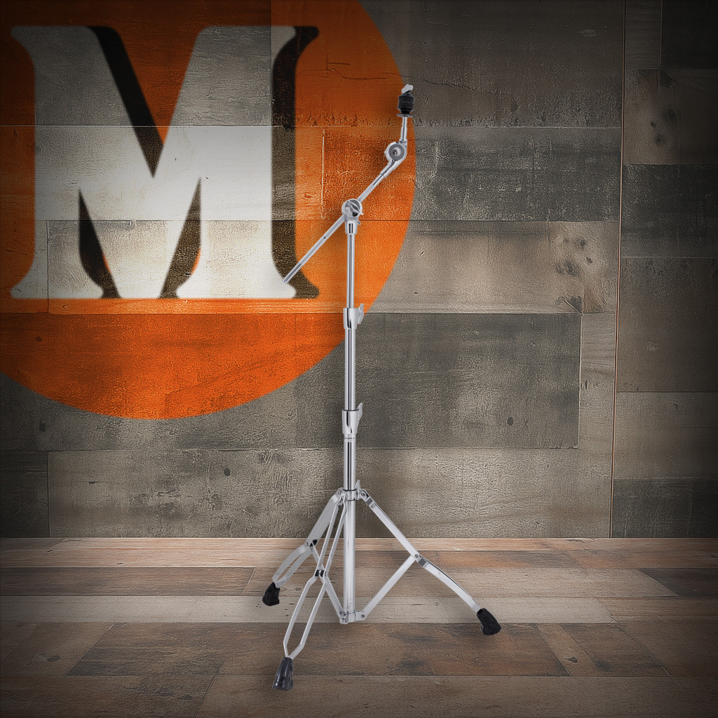 Mapex Mars Boom Cymbal Stand (B600) - adjustable double-braced boom stand with smooth height adjustment, locking tilter, and durable chrome-plated finish