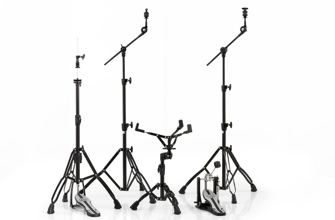 Mapex HP6005-DP Mars 600 Series Hardware Pack with Double Pedal – includes hi-hat stand, snare stand, two boom cymbal stands, and double bass drum pedal with double-braced chrome legs