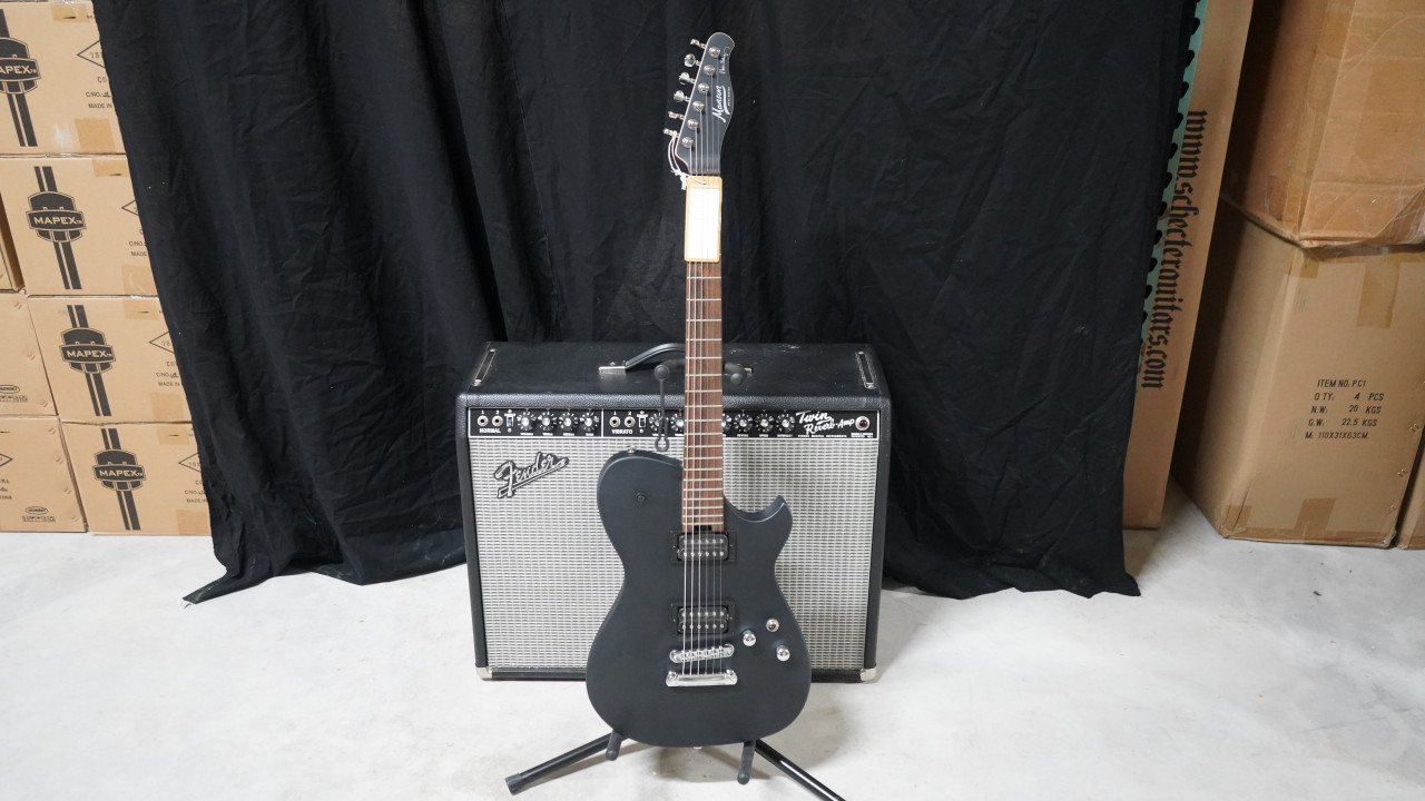Manson Guitar Works Meta Series MBM-1 Matthew Bellamy Signature Guitar – Satin Black finish, sleek contoured body, powerful Manson pickups, and signature tone inspired by Muse’s frontman