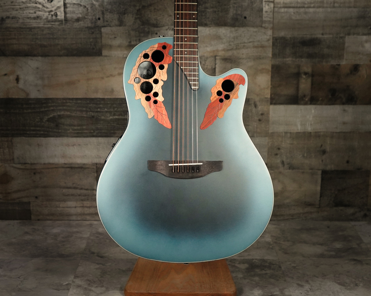 Ovation Celebrity Reverse Blue Burst Acoustic Electric Guitar (Brand New)