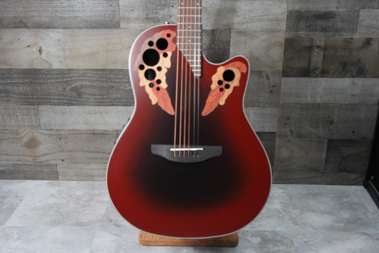 Ovation CE44-RRB-G Celebrity Reverse Red Burst Mid Bowl Acoustic Guitar OVARRB