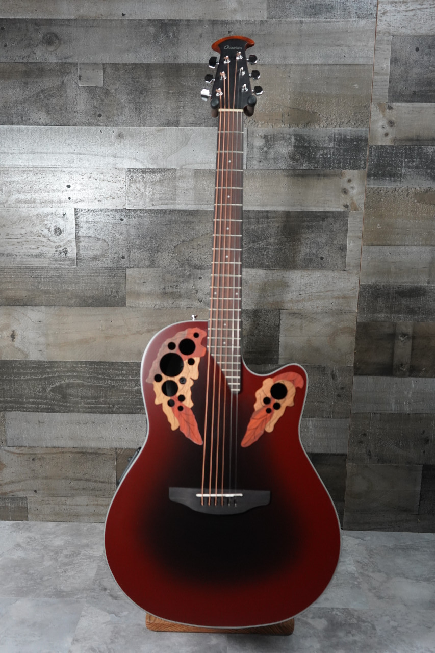 Ovation CE44-RRB-G Celebrity Reverse Red Burst Mid Bowl Acoustic Guitar | Musician Madness