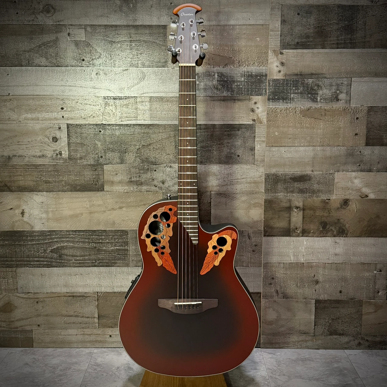Ovation CE44-RRB-G Celebrity Mid Bowl Acoustic Guitar - Reverse Red Burst - Open Box | Musician Madness