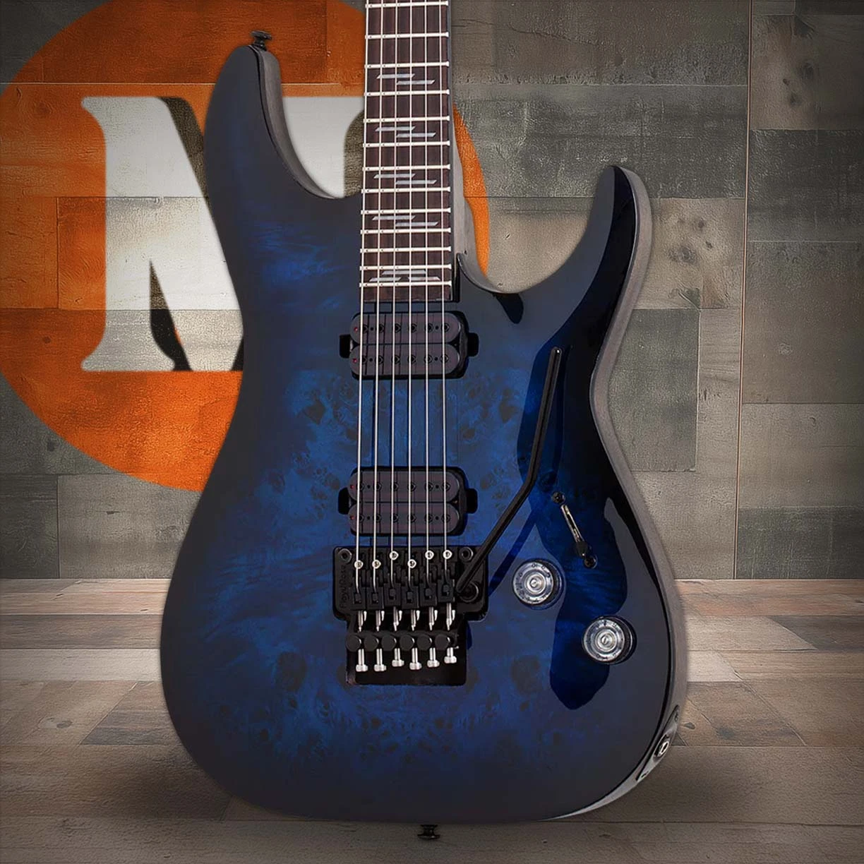 Schecter Omen Elite-6 FR Electric Guitar - Ocean Blue Burst (2455) | Musician Madness