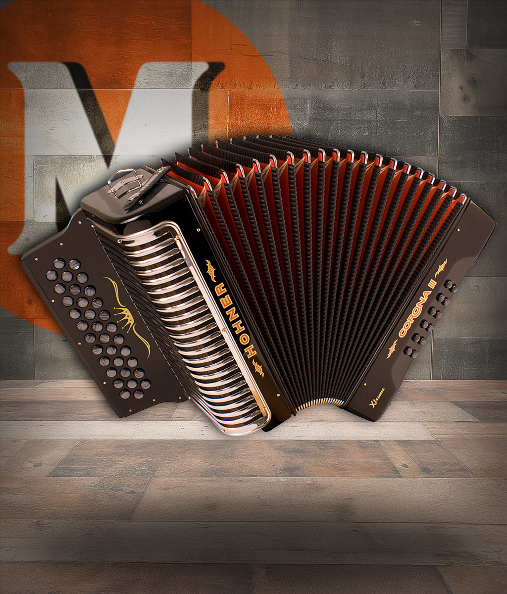 Hohner Corona II XTREME FBbEb Accordion - Jet Black (CXFB