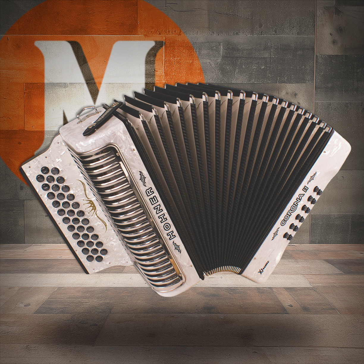 Hohner Corona II XTREME FBbEb - Pearl White (CXFW)
