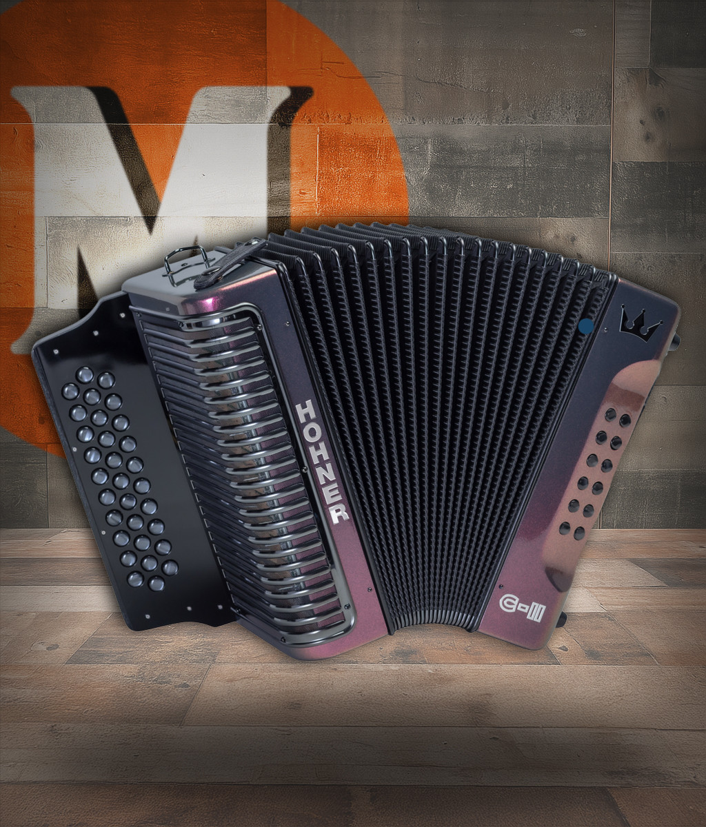 Hohner Corona C-II GCF Accordion - Red to Gold SOL Tone | Musician
