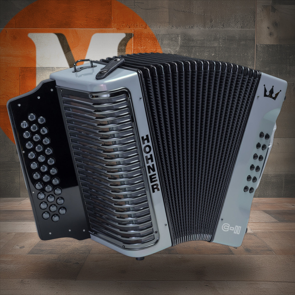 Hohner Corona C-II GCF Accordion - Silver Rainbow (C-II GCF SVRB
