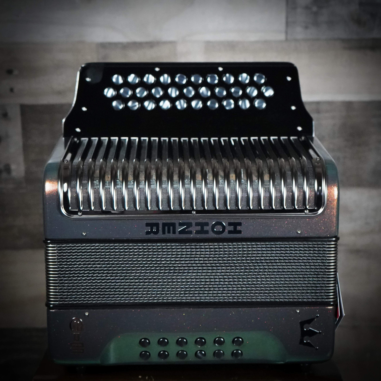 Hohner Corona C-II Accordion FBbEb Green to Gold | Musician Madness