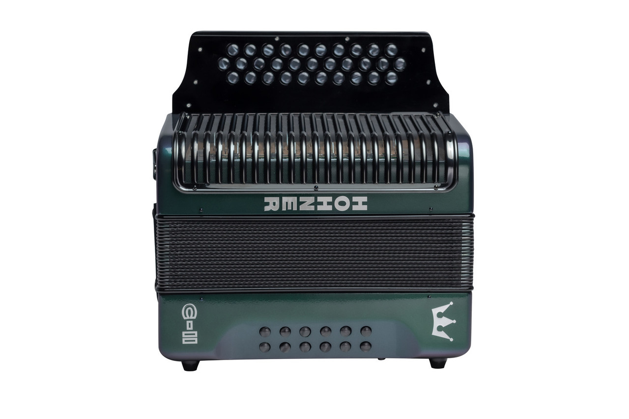 Hohner Corona C-II Accordion FBbEb Green to Gold | Musician Madness