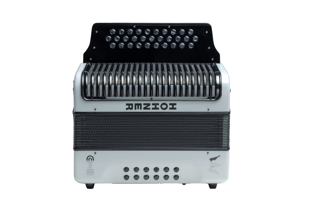 The Hohner Corona C-II FBbEb White Rainbow Accordion delivers radiant style and rich tone. Perfect for Tex-Mex, NorteÃƒÂ±o, and Cumbia players seeking premium sound.