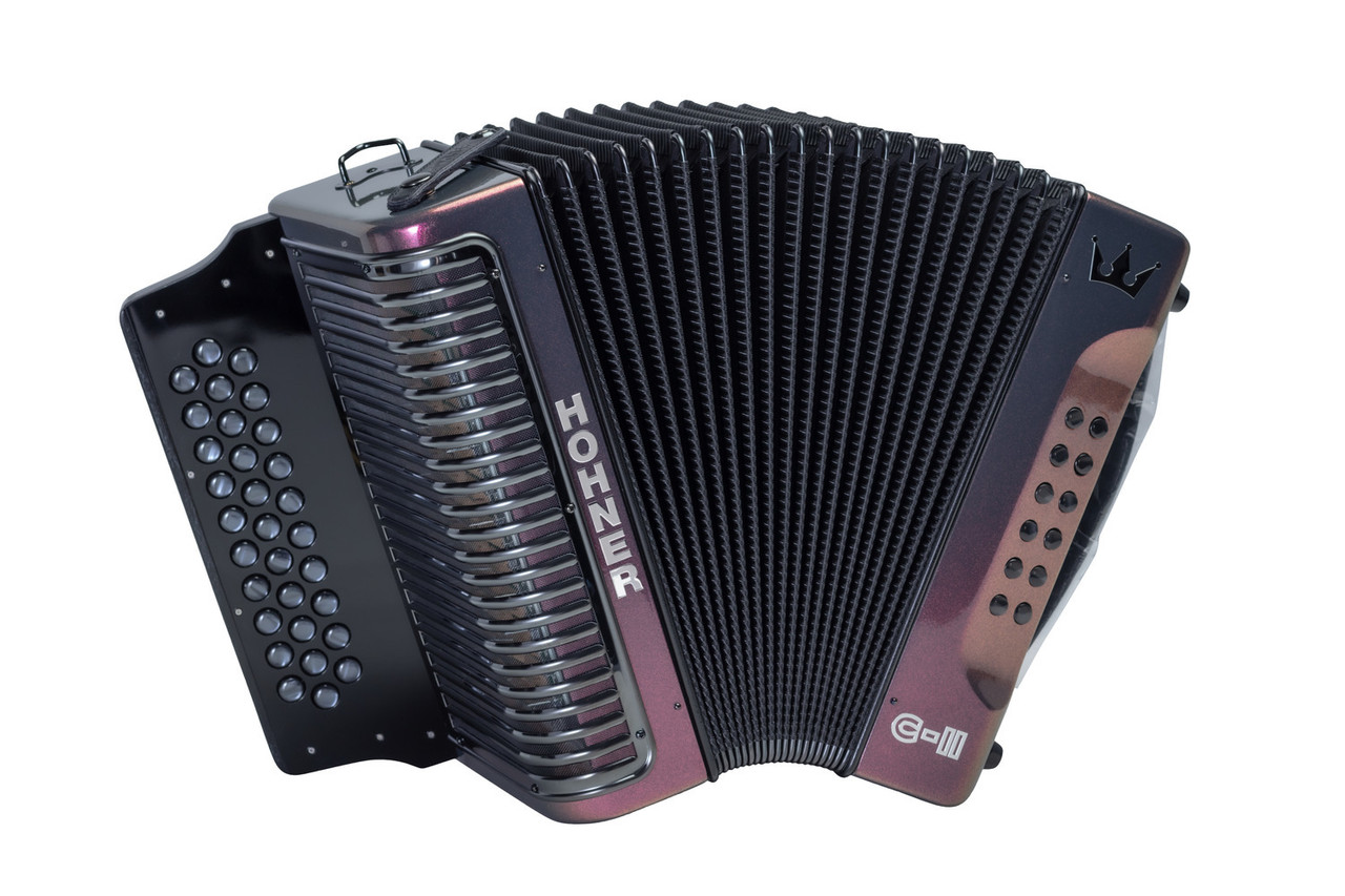 The Hohner Corona C-II FBbEb diatonic accordion in Red to Gold (RTG) delivers classic Hohner tone and fast response, ideal for norteÃƒÂ±o and conjunto styles. Available at Musician Madness.