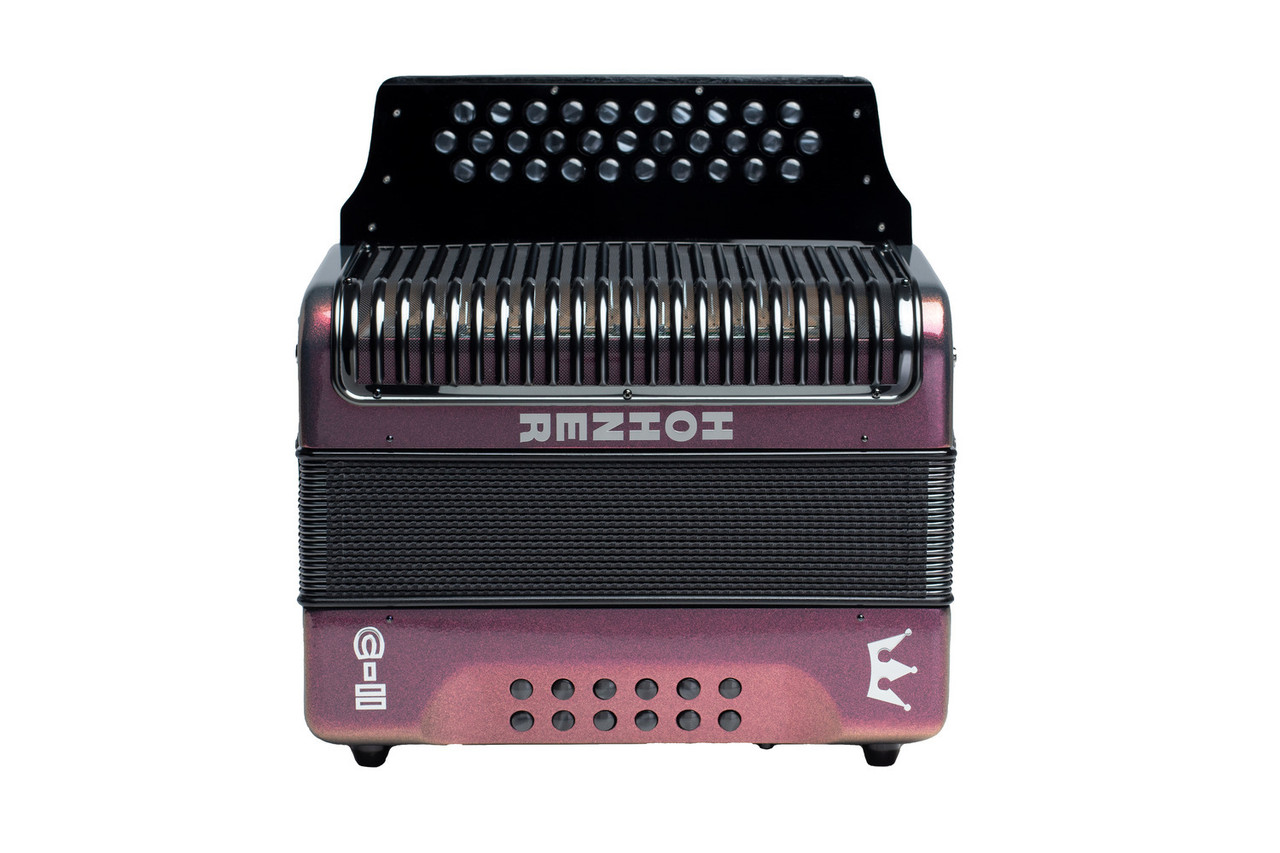 Hohner Corona C-II FBbEb Diatonic Accordion - Red to Gold (C-II