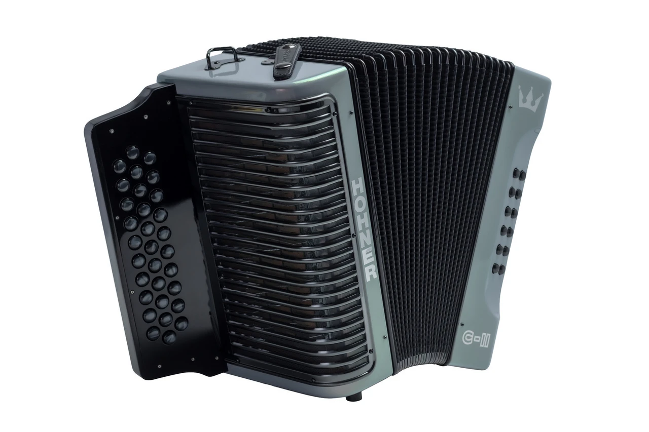 The Hohner Corona C-II FBbEb Silver Rainbow Accordion delivers stunning tone and vibrant style. Ideal for Tex-Mex, NorteÃƒÂ±o, and Cumbia performers worldwide.