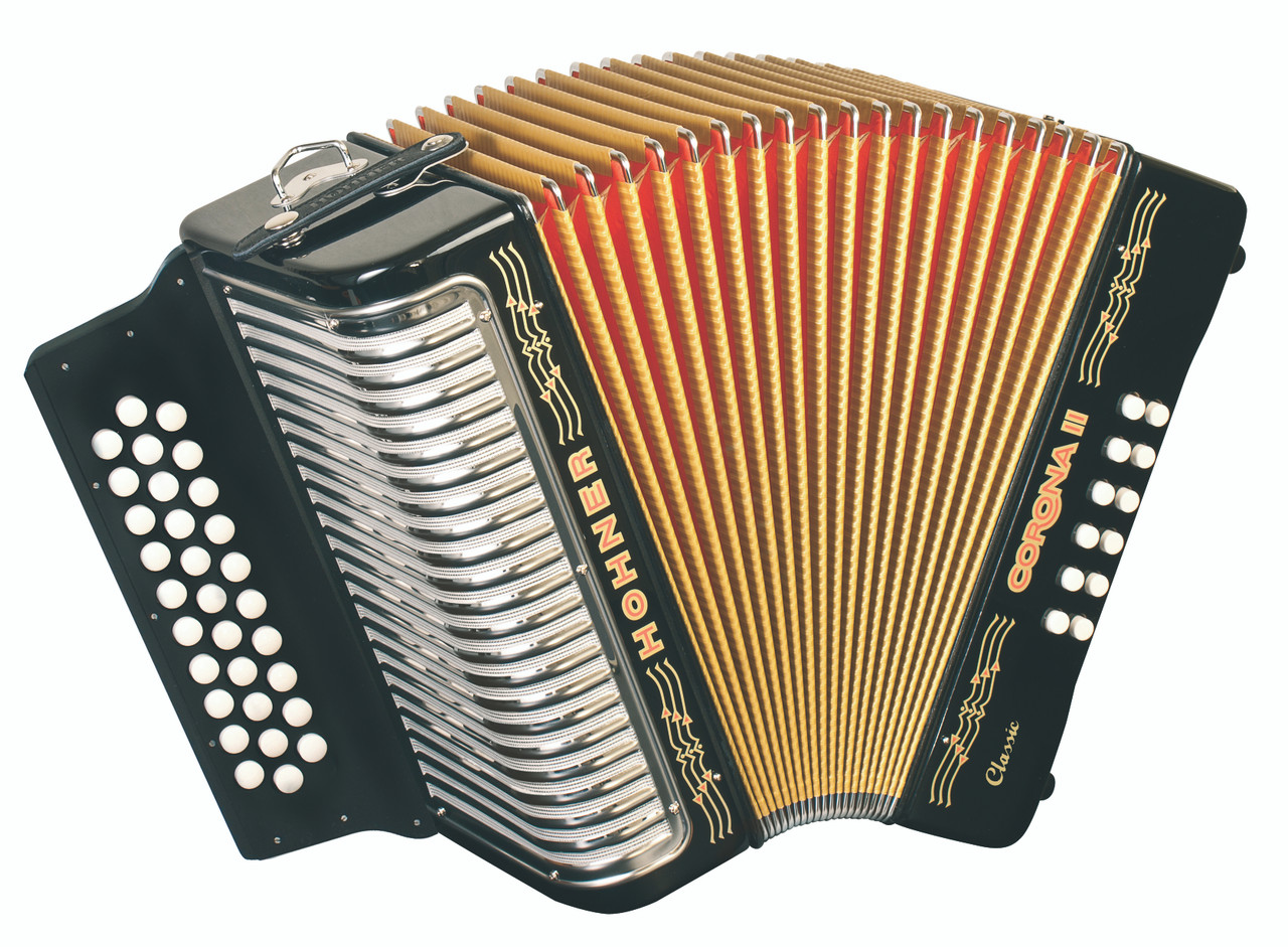 Hohner Corona II Classic GCF Accordion â€“ Jet Black | Musician
