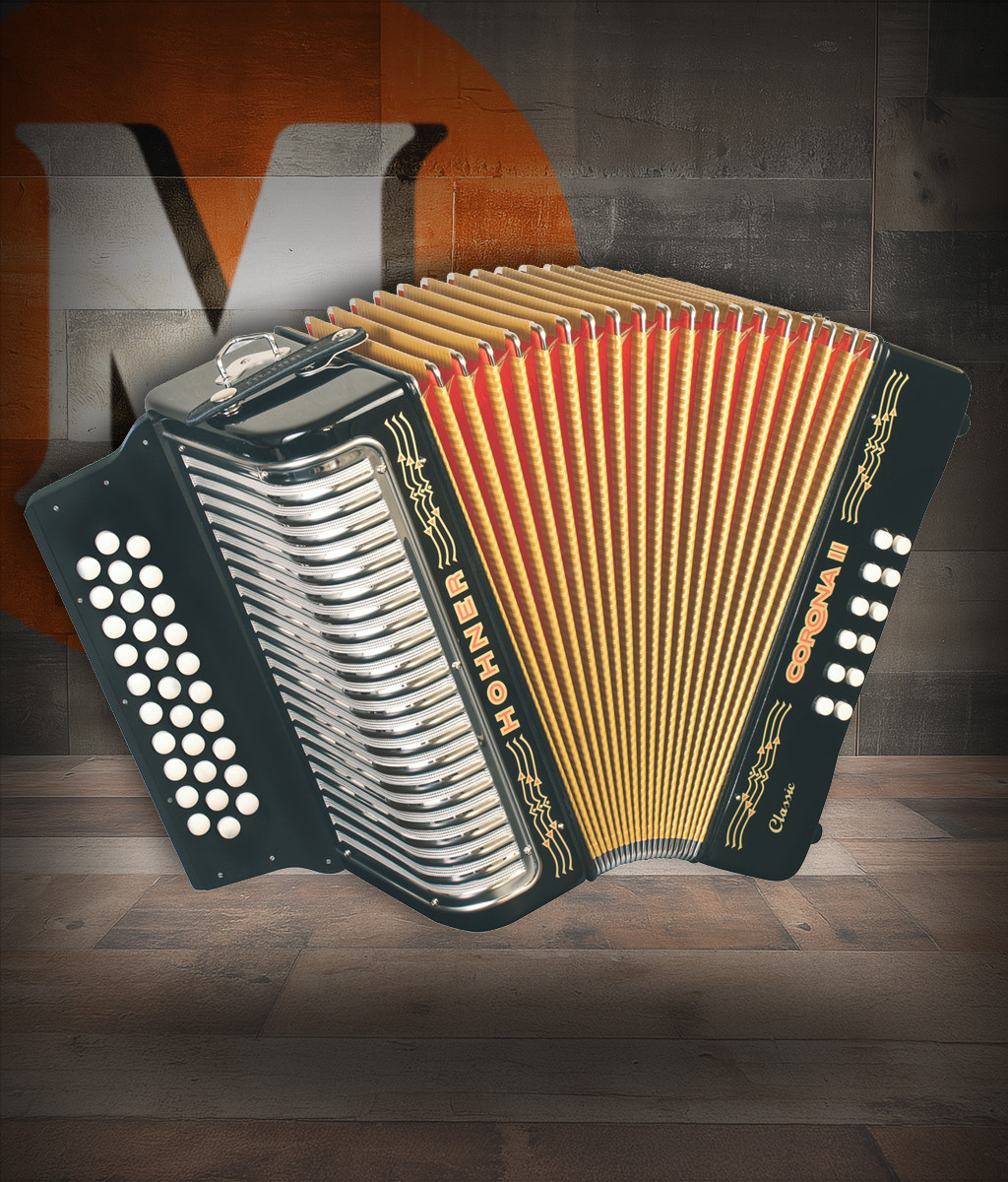 Experience the Hohner Corona II Classic FBbEb Jet Black AccordionÃ¢â‚¬â€premium tone, German quality, and smooth action for Tejano and NorteÃƒÂ±o pros. Shop now!