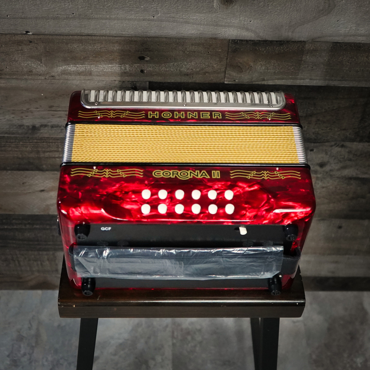 Hohner Corona II FBbEb, pearl red