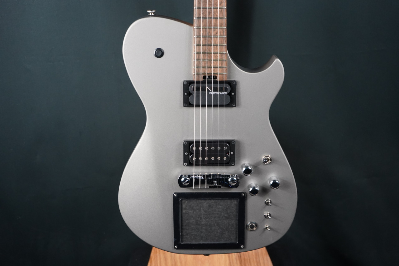Cort/Manson Custom MBM-1 Matthew Bellamy Signature Guitar – Silver Satin finish with integrated XY pad, Sustainiac pickup system, and custom design inspired by Muse’s Matthew Bellamy