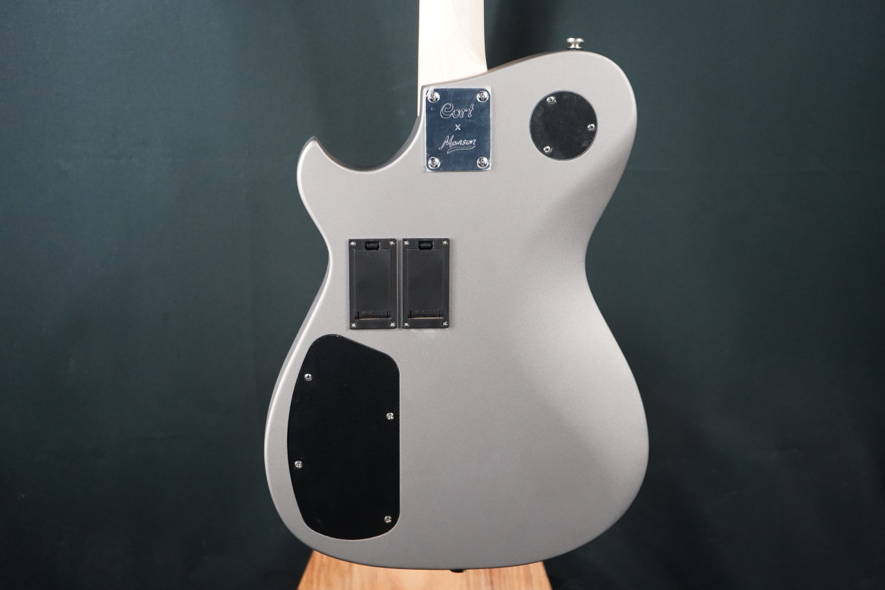 Cort/Manson Custom MBM-1 Matthew Bellamy Signature Guitar – Silver Satin finish with integrated XY pad, Sustainiac pickup system, and custom design inspired by Muse’s Matthew Bellamy