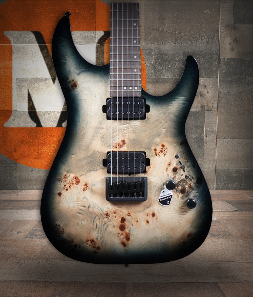 Schecter CR-6 Charcoal Burst (B-Stock) - solid-body electric guitar featuring sleek Charcoal Burst finish, active pickups, fast neck, and high-performance hardware