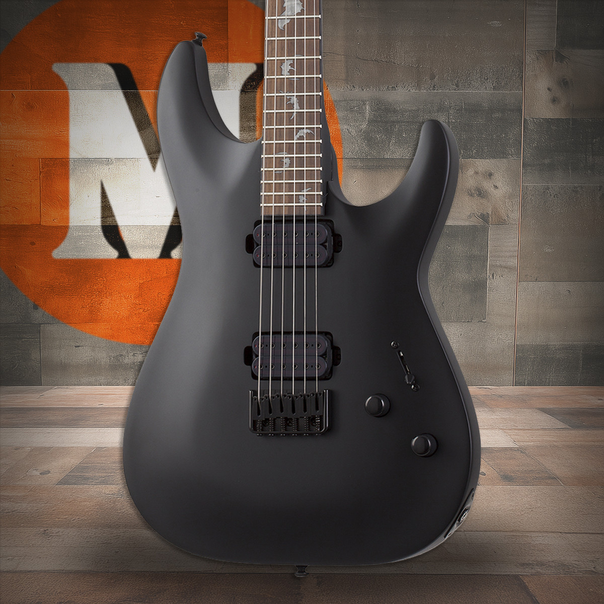 Schecter Damien 6 Electric Guitar - Platinum Black (2470) | Musician Madness