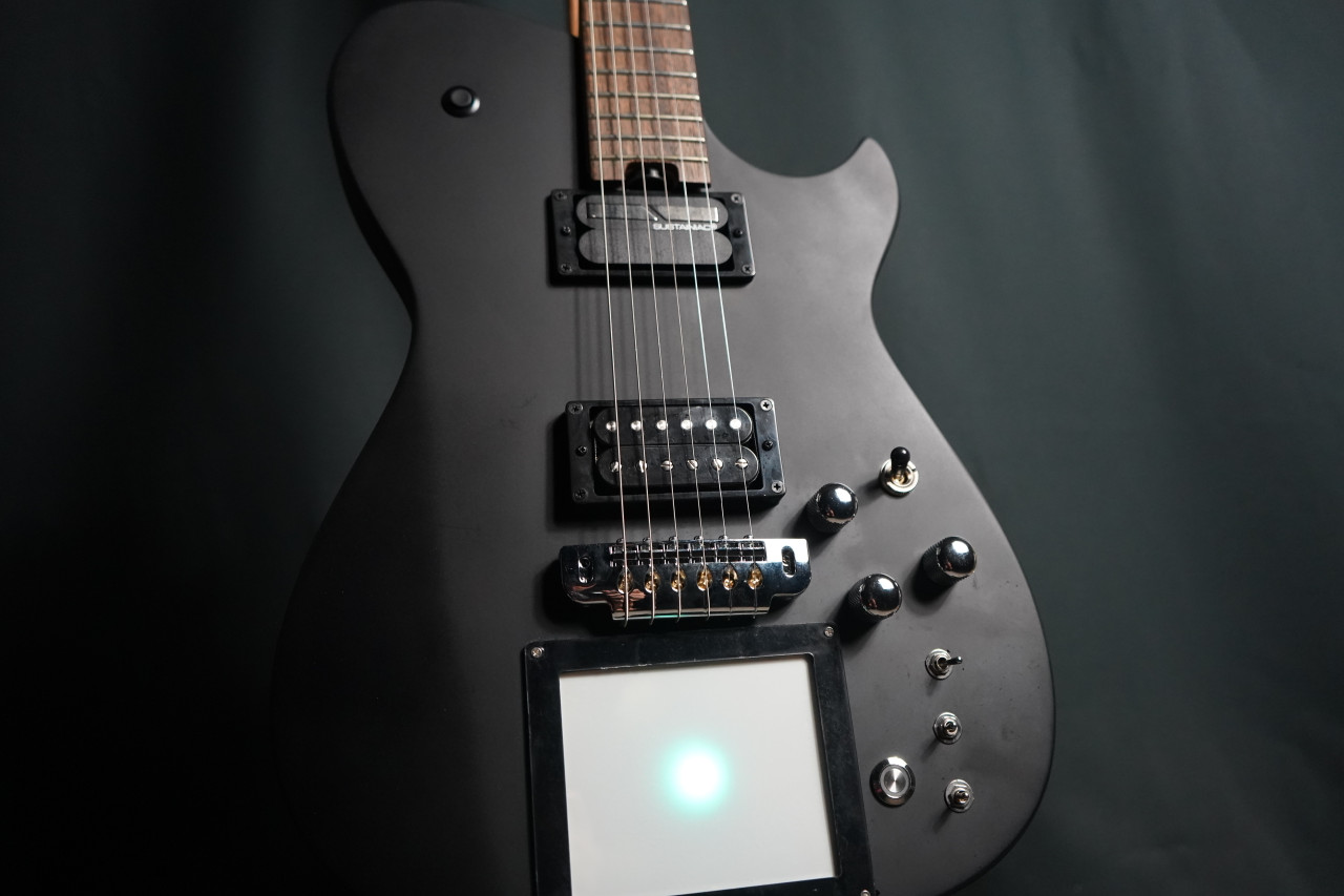 Cort Manson MBM-1 Matte Black w/Sustainiac and Kaoss Pad 