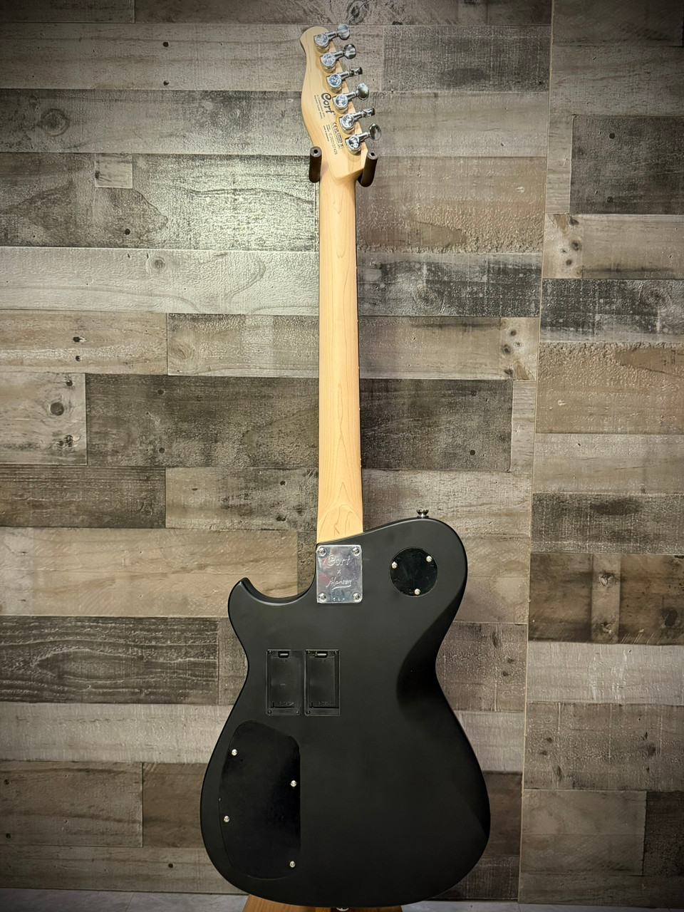 Cort MBM-2 Manson Electric Guitar w/ Kaoss Pad and Sustainiac Electric Guitar w/ Hard Case - Satin Black | Musician Madness