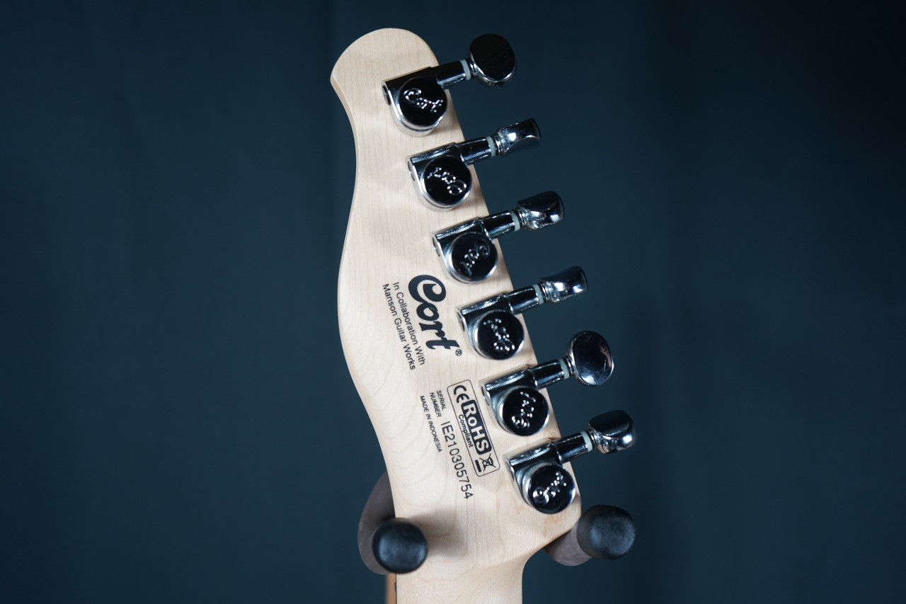 Cort Manson MBM-1 Electric Guitar in Red Santa finish – signature model featuring integrated Kaoss Pad, Sustainiac pickup system, and ergonomic modern body design