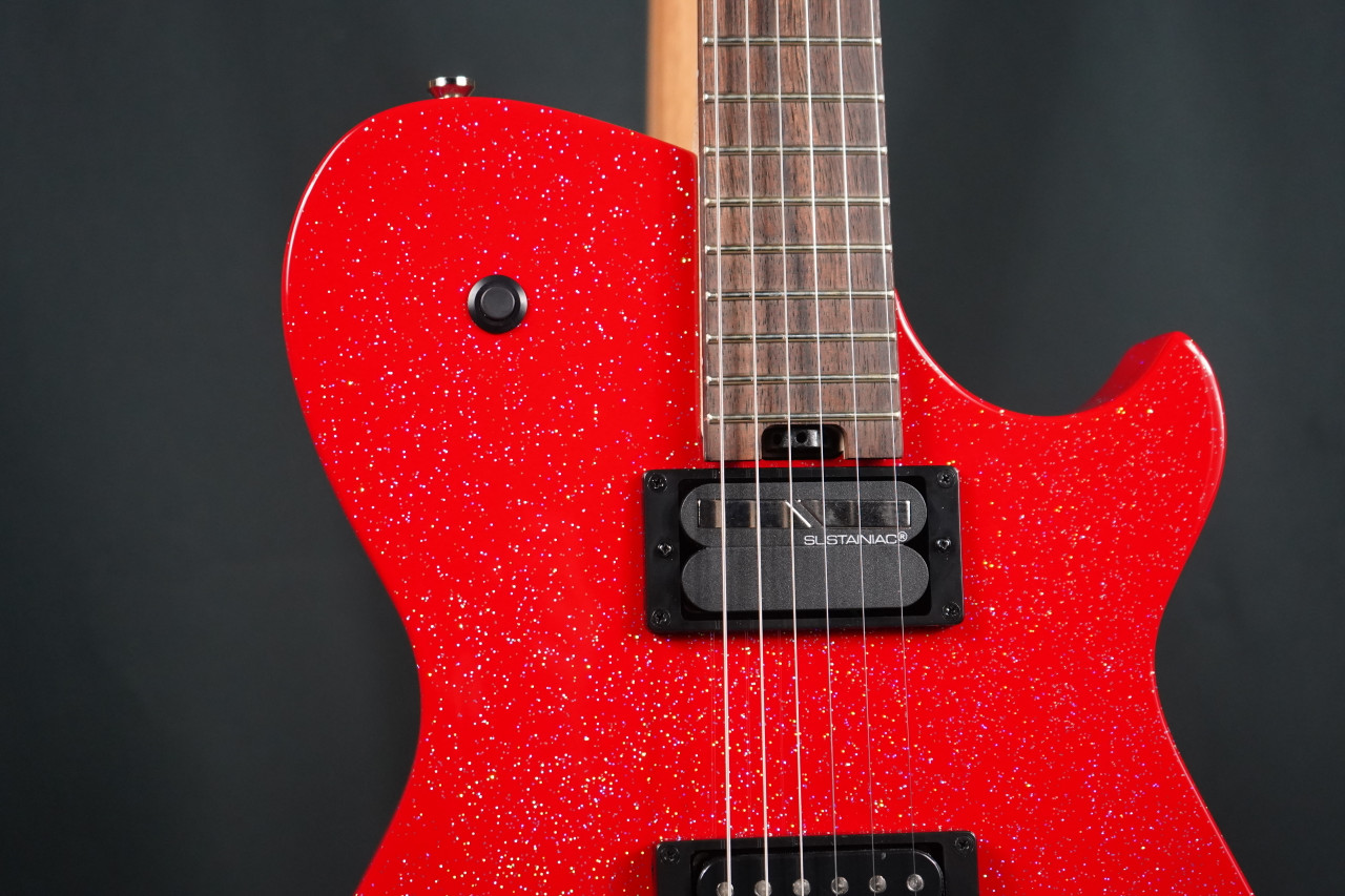 Cort Manson MBM-1 Electric Guitar in Red Santa finish – signature model featuring integrated Kaoss Pad, Sustainiac pickup system, and ergonomic modern body design