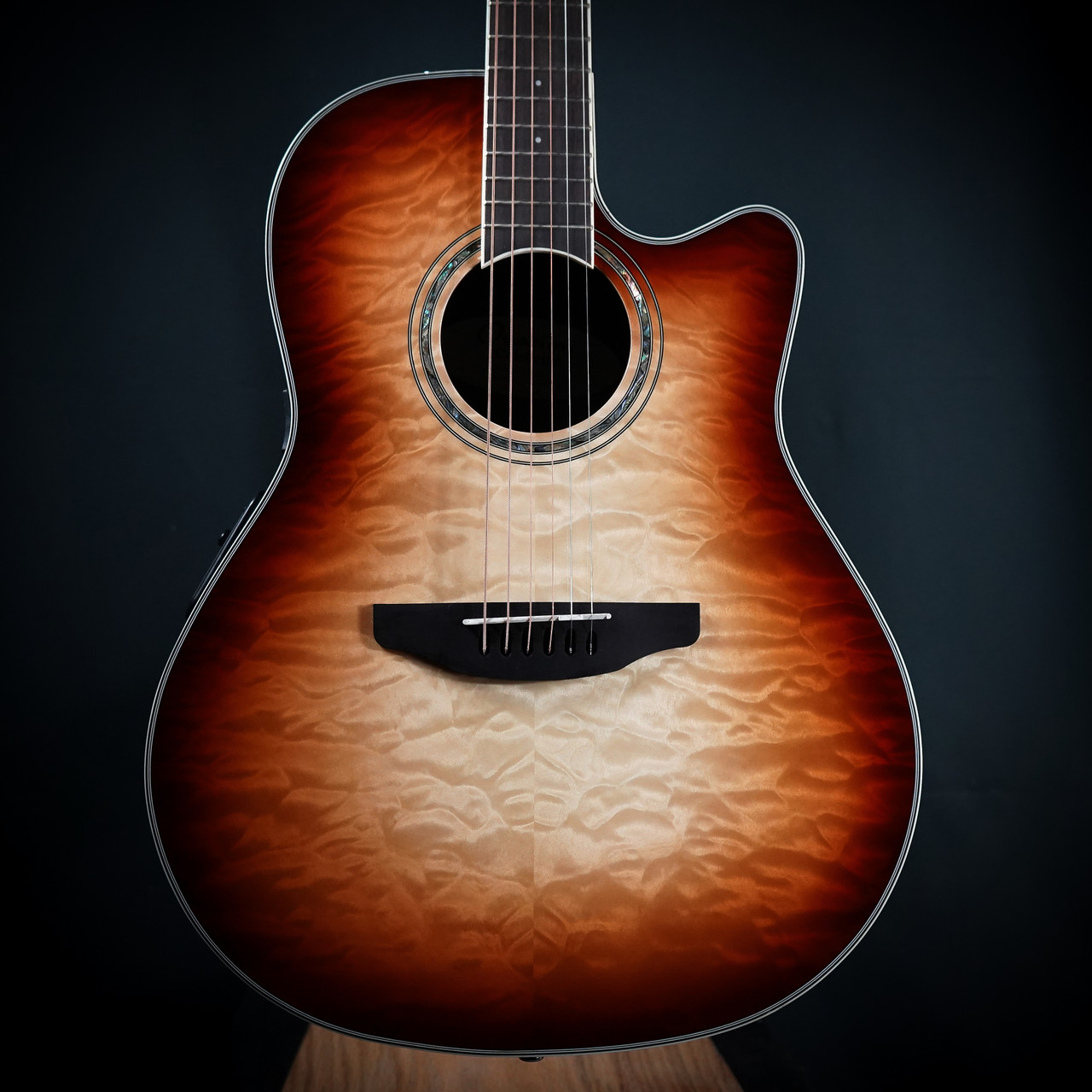 Ovation CS24X-7C Celebrity Standard Exotic Mid Depth Cutaway 6-String Acoustic-Electric Guitar