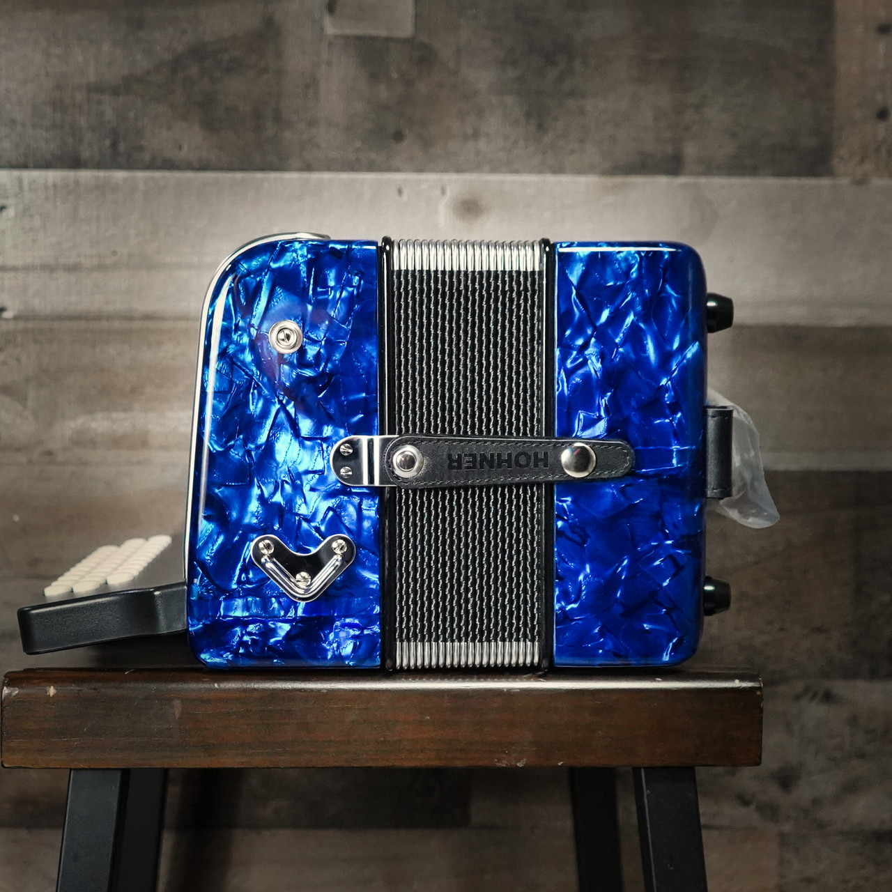 CORONA コロナ A-2 DECK GROSGRAIN NAVY Hohner Corona II Dark Blue w/Bag and Straps FA Tone