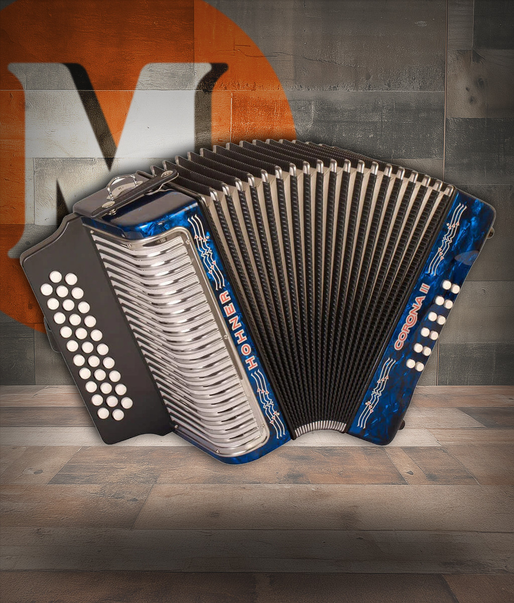 Hohner Corona II GCF Accordion - Pearl Dark Blue (3500GBL) | Musician Madness