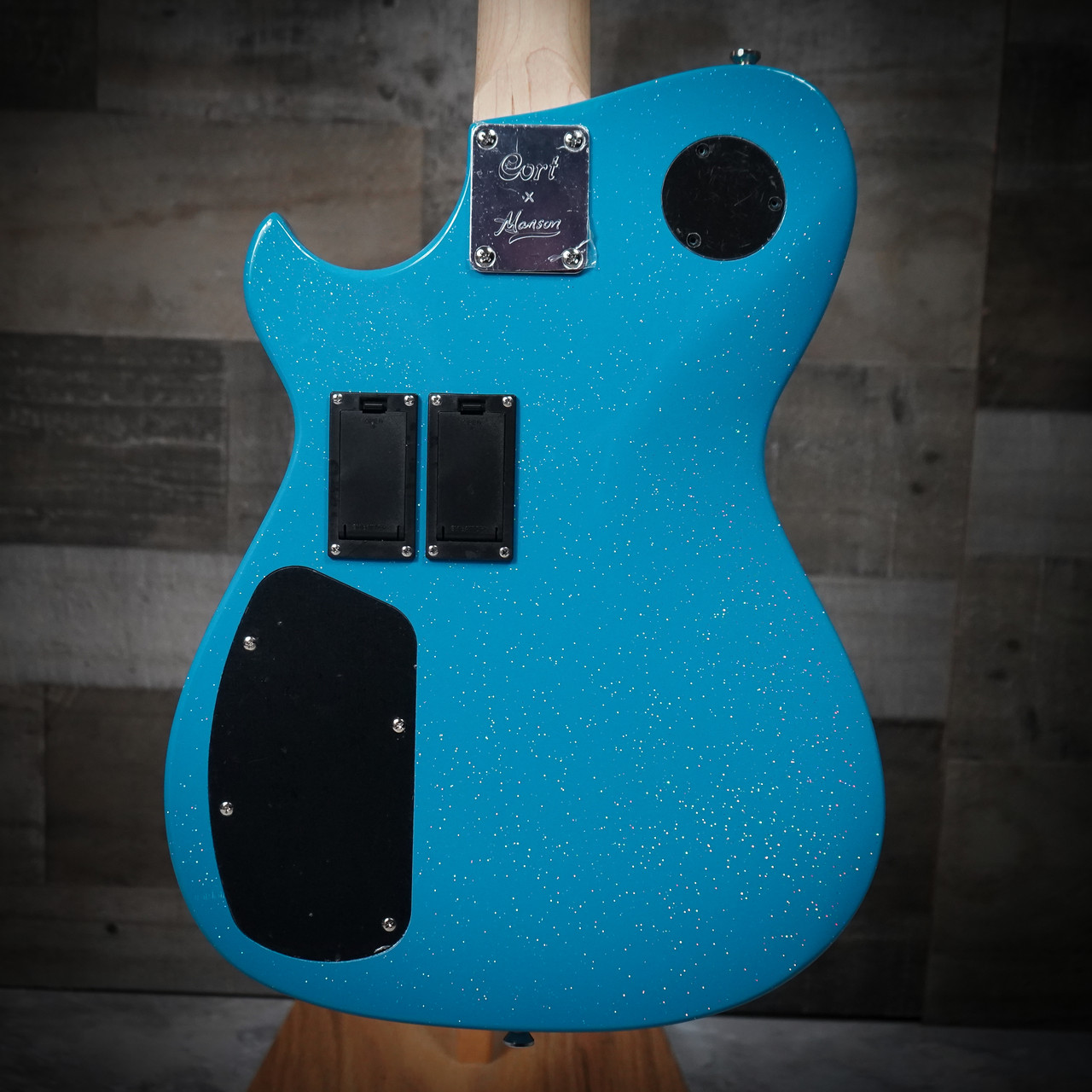 Cort MBM-2 Manson Electric Guitar w/ Kaoss Pad and Sustainiac Electric Guitar w/ Hard Case - Crystal Lake | Musician Madness