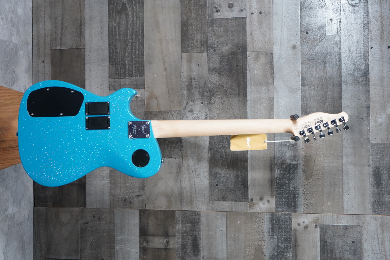 Cort Manson MBM-1 Electric Guitar in Crystal Lake finish – signature model featuring XY Pad controller, Sustainiac pickup system, and included hard shell case