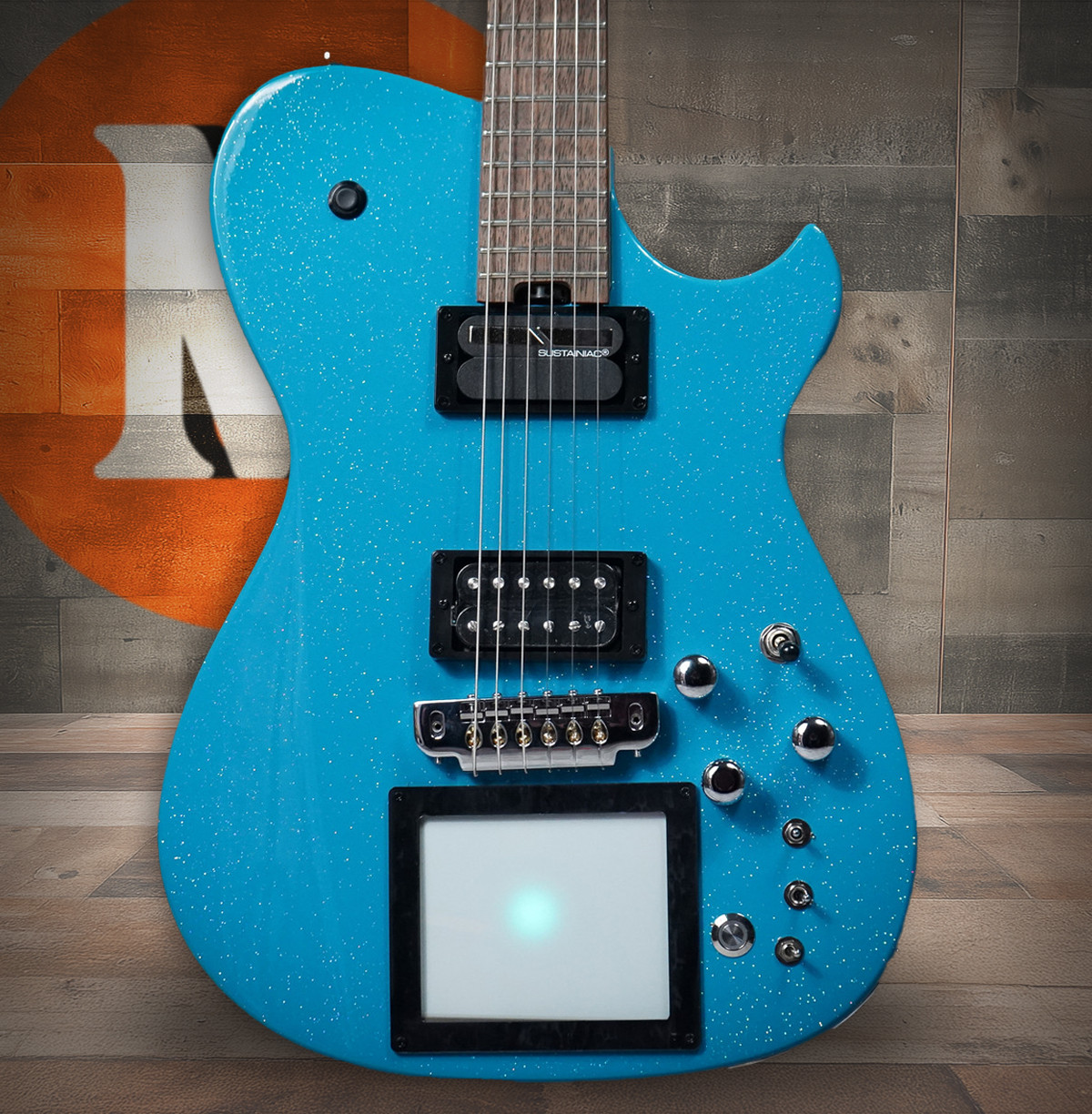 Cort MBM-2 Manson Electric Guitar w/ Kaoss Pad and Sustainiac Electric Guitar w/ Hard Case - Crystal Lake