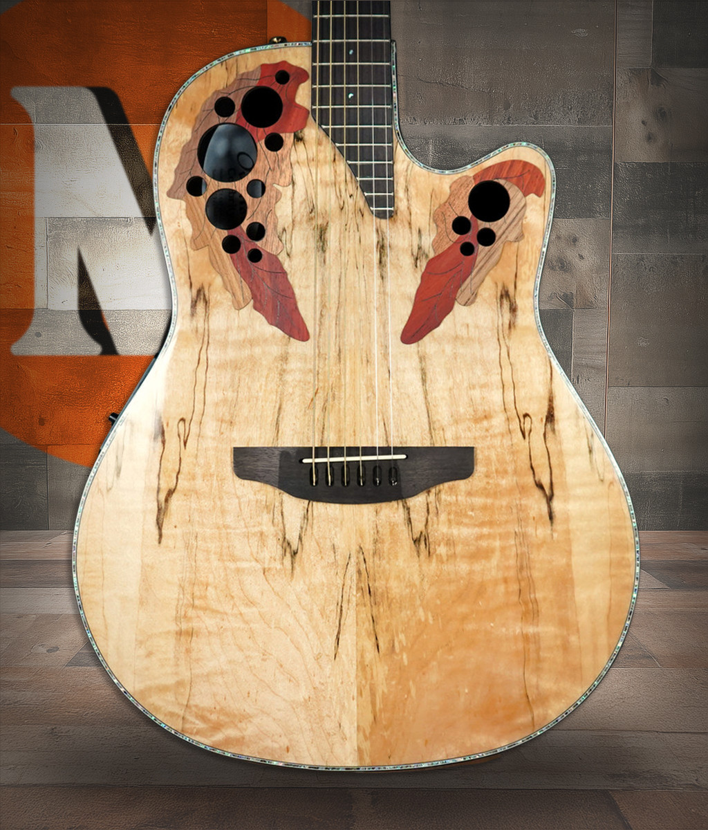 Ovation Celebrity Elite Spalted Maple w/HyVibe Unit Installed