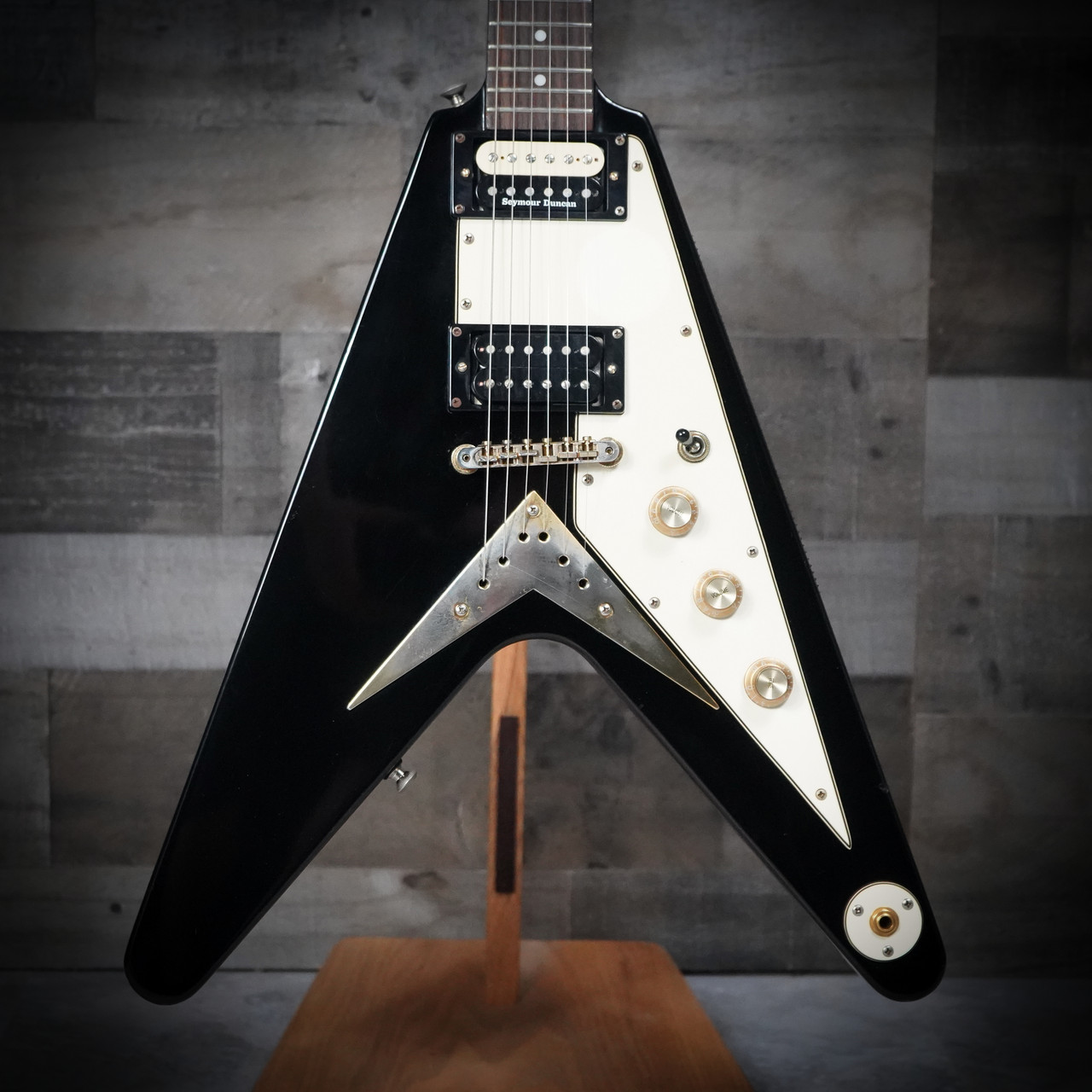 Epiphone 58 Flying V Black 2007 Unsung Plant Korea