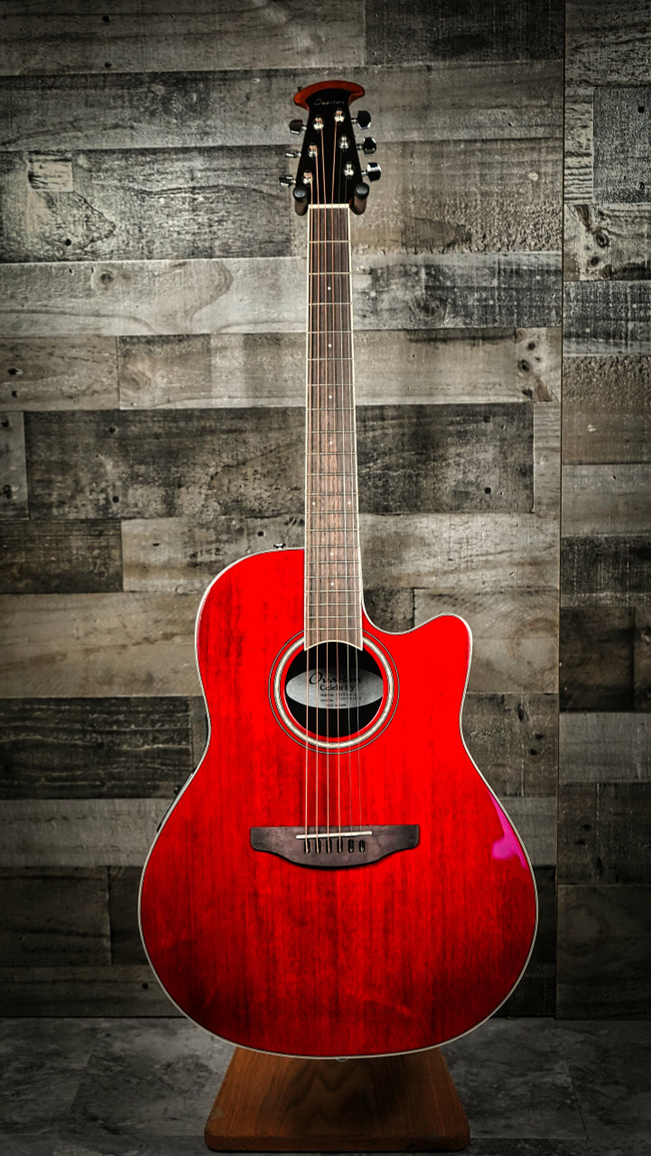 Ovation CS24-RR-G Celebrity Standard Ruby Red Mid-Bowl Acoustic Guitar | Musician Madness