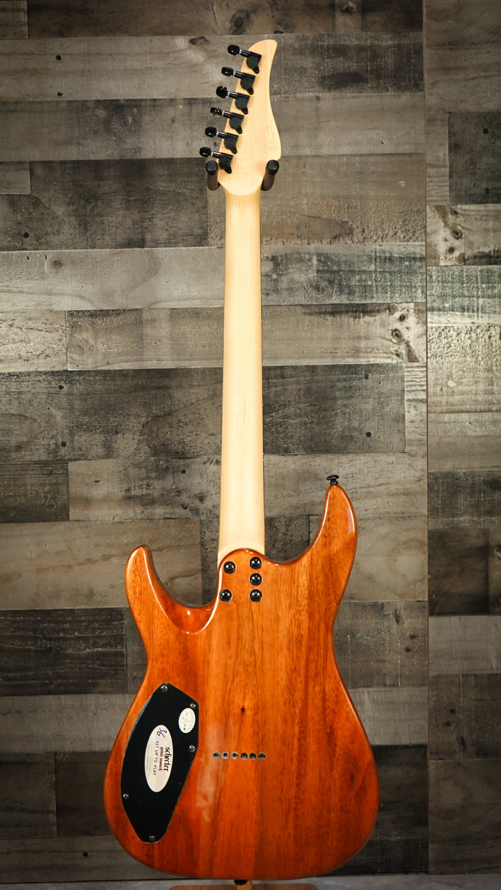 Schecter CR-6 Electric Guitar in Black Cherry Burst finish - B-Stock model featuring contoured double-cut body, Schecter USA pickups, and black chrome hardware