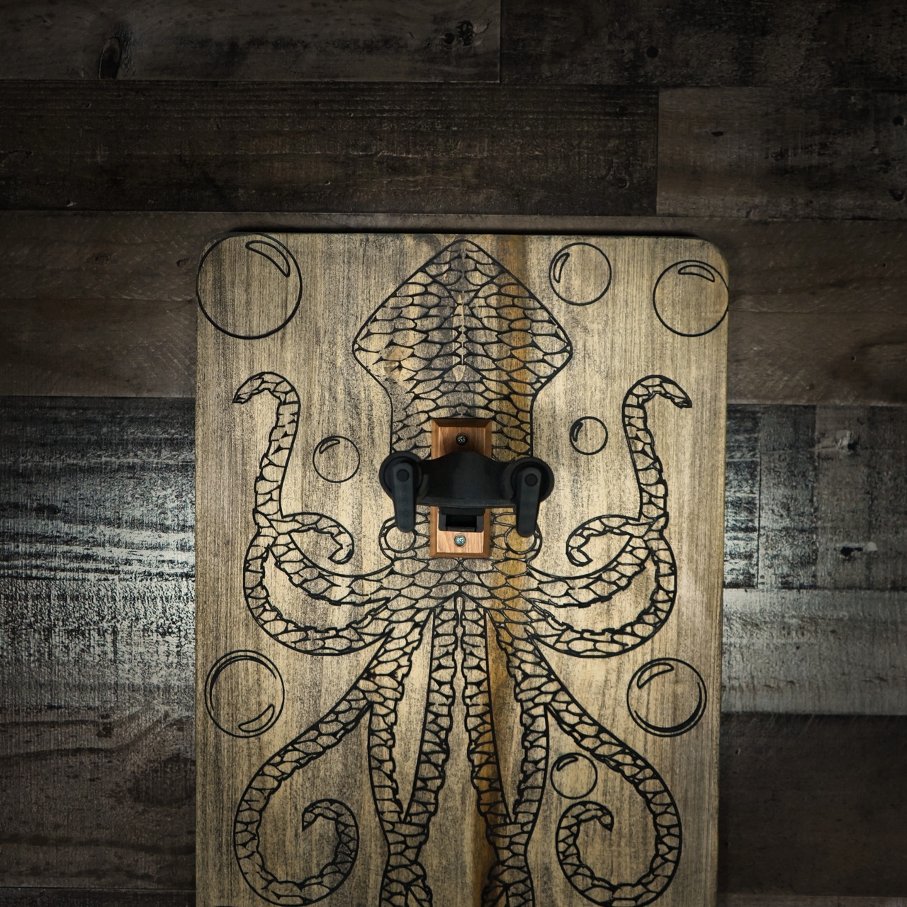 Guitar Chopps "Awaken The Kraken" Wood Mountable Wall Art Guitar Hanger | Musician Madness