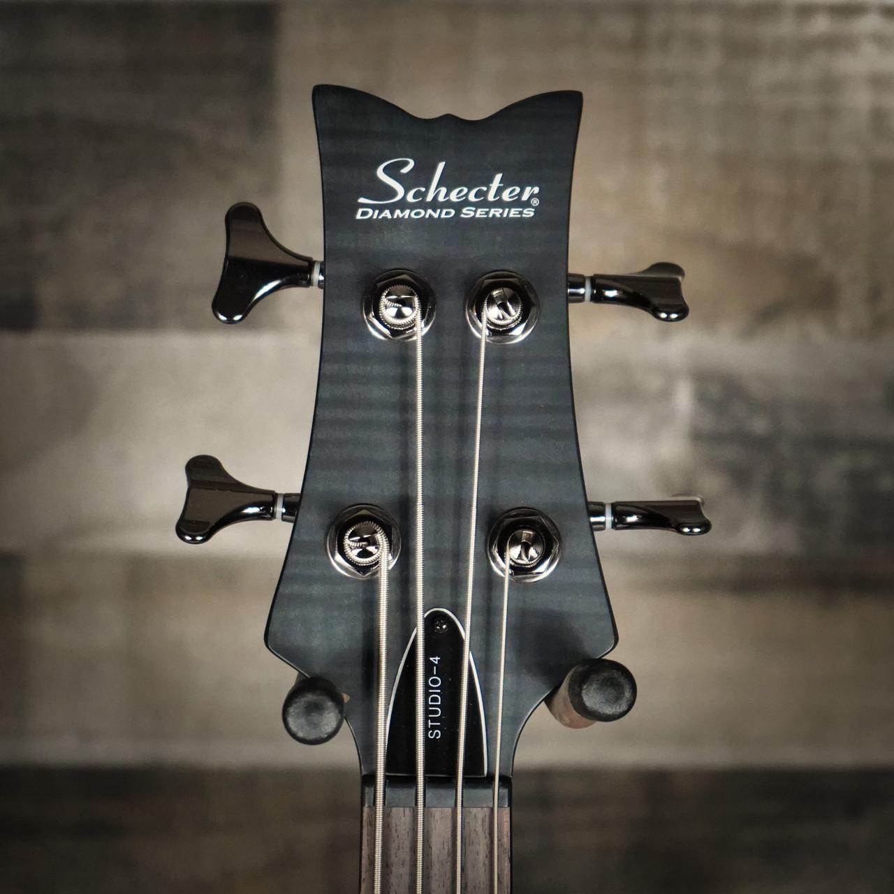 Schecter Stiletto Studio-4 See-Thru Black Satin (STBLS) Electric 