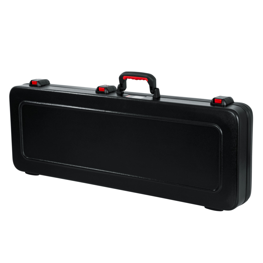 Gator GTSA-GTRELEC ATA Molded Guitar Case featuring a rugged ATA-grade shell, TSA-approved latches, plush internal padding, and form-fit protection for Stratocaster and Telecaster style electric guitars.